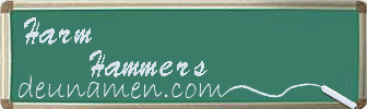 Harm Hammers Visitenkarte